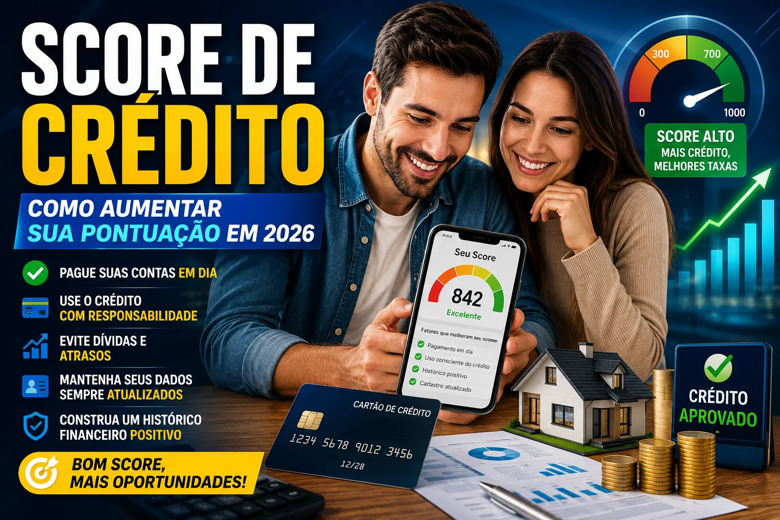 Score de Crédito: O Guia Completo para Aumentar Sua Pontuação e Conseguir Mais Crédito em 2026